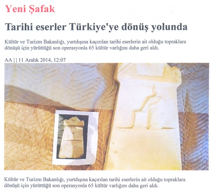 ΟΙ ΤΟΥΡΚΟΙ ΑΝΑΚΤΟΥΝ ΤΑ ΠΟΛΥΤΙΜΑ ΑΡΧΑΙΑ «ΤΟΥΣ», ΕΛΛΗΝΙΚΗΣ ΠΡΟΕΛΕΥΣΗΣ