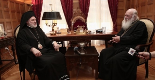 Τον Αρχιεπίσκοπο Ιερώνυμο επισκέφθηκε ο Αρχιεπίσκοπος Αμερικής Ελπιδοφόρος