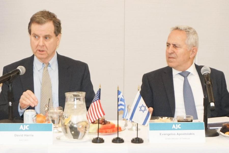 Συναντήσεις Υπουργού Εθνικής Άμυνας Ευάγγελου Αποστολάκη με Ομογενειακές Οργανώσεις - AJC