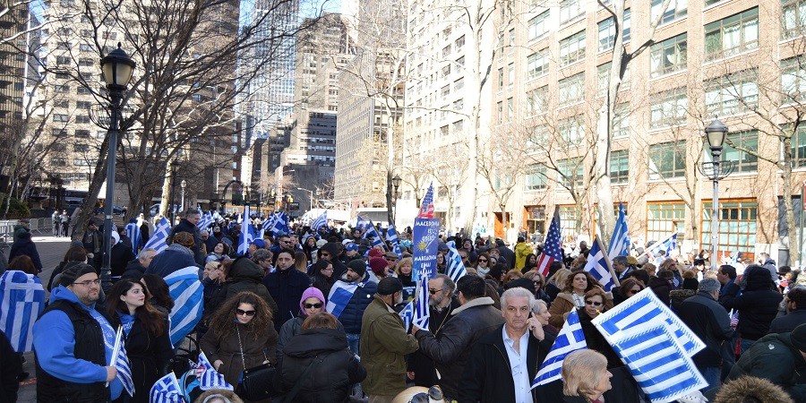 Συλλαλητήριο χιλιάδων ομογενών για τα Σκόπια στις ΗΠΑ