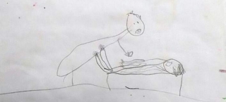 Εικόνες-σοκ: 5χρονη ζωγράφισε τον βιασμό της από ιερέα [σκίτσα]