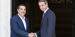 Στο Μέγαρο Μαξίμου ο Κυριάκος Μητσοτάκης